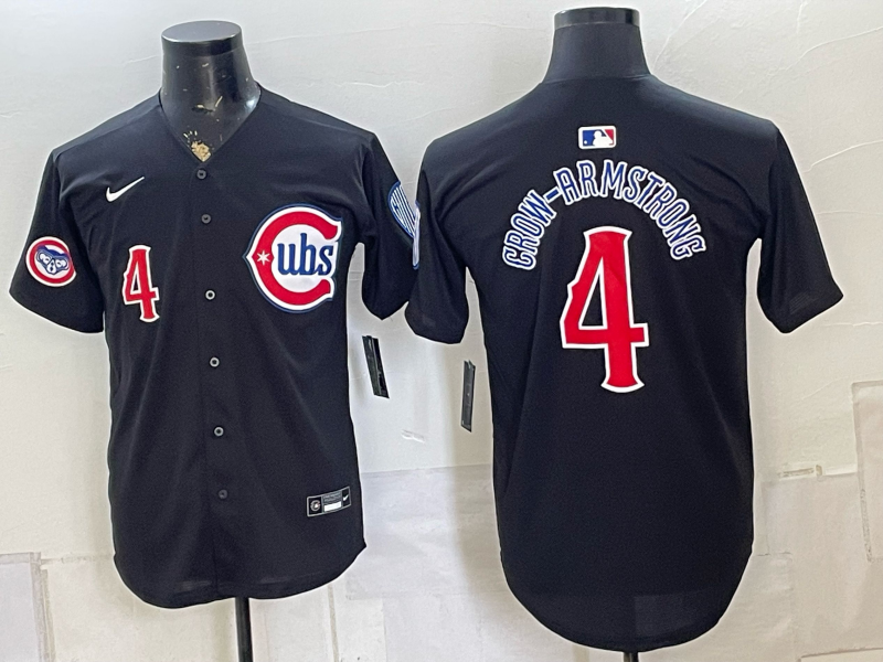 Men 2026 Chicago Cubs #4 Crow armstrong black Game Nike MLB Jersey 0815002->los angeles dodgers->MLB Jersey